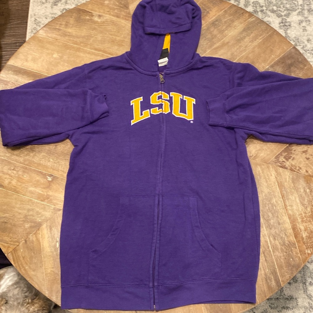 Genuine Stuff LSU Zip-Up Hoodie [Size: XL 18/20]
